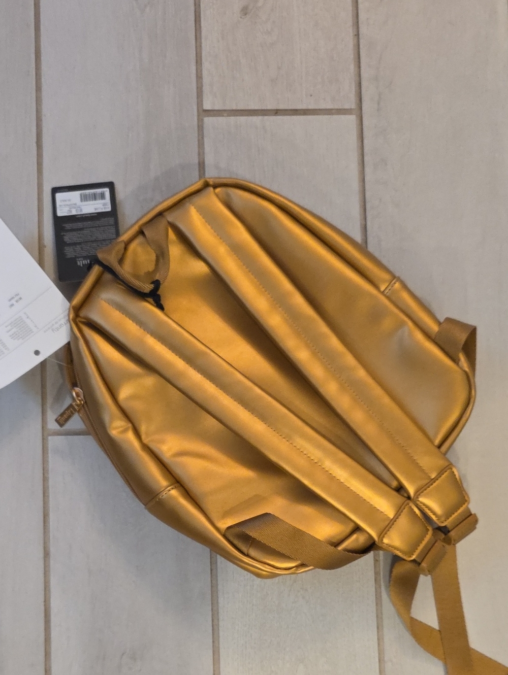 Lipault Paris Miss Plume XS backpack features a distinct metallic Gold - Picture 4 of 5
